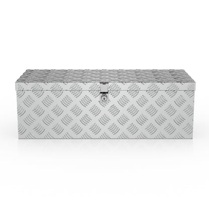 Truckbox Werkzeugkasten Aufbewahrungsbox Aluminiumkoffer Transportbox, Zugvorrichtungskasten für Autoanhänger LKW Nutzfahrzeuge Aufbewahrungsbox Werkzeugkasten Gurtbox Aluminiumbox 38L/60L/80L/170L Schwarz/Silberfarben