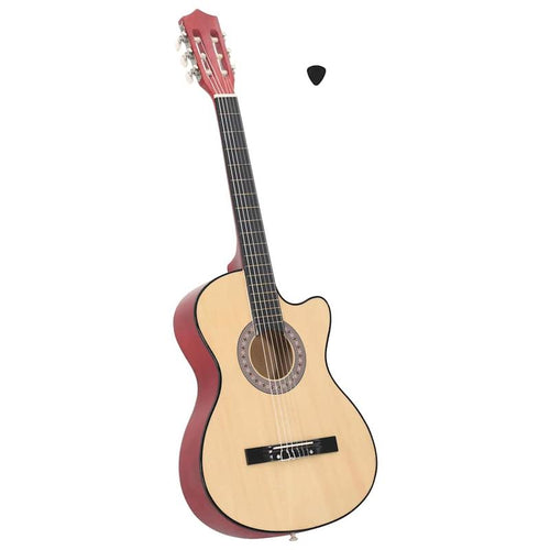 Hochwertige, glänzende Gitarren, komplette Akustikgitarren-Sets für Anfänger, hochwertige Lindenholz-Gitarren, geeignet für Anfänger bis Profis. Western-Akustikgitarre mit Cutaway, 6 Saiten, 96,52 cm Lindenholz