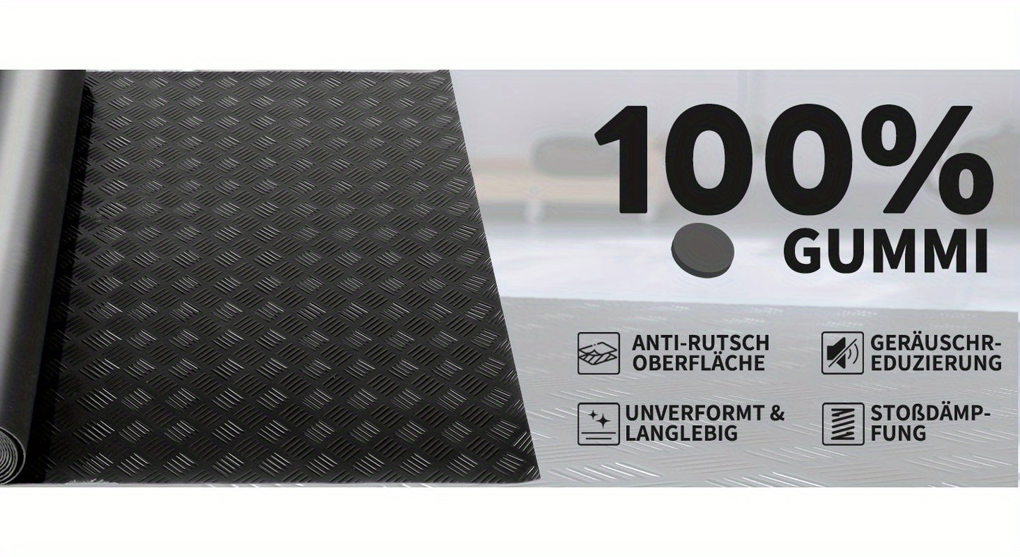 Gummimatten 500 cm x 100 cm Gummimatte im Meterware 3 mm Dicke Gummimatten Bodenmatte Schutzmatte Gummiläufer rutschfeste Matte Boden-Schutzmatte Gummimatte für Keller, Werkstatt, Garage