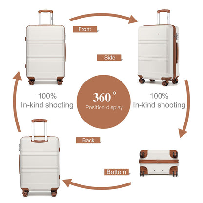 13/20/24/28 Zoll KONO Koffer Set 6-teilig Camping Hartschalenkoffer ABS Trolley Handgepäck Koffer Gepäcksets Reisekoffer mit Rädern und TSA-Schloss, mit Reisetasche und Kulturtasche Koffer Set Black Friday Thanksgiving Day Weihnachtsgeschenk