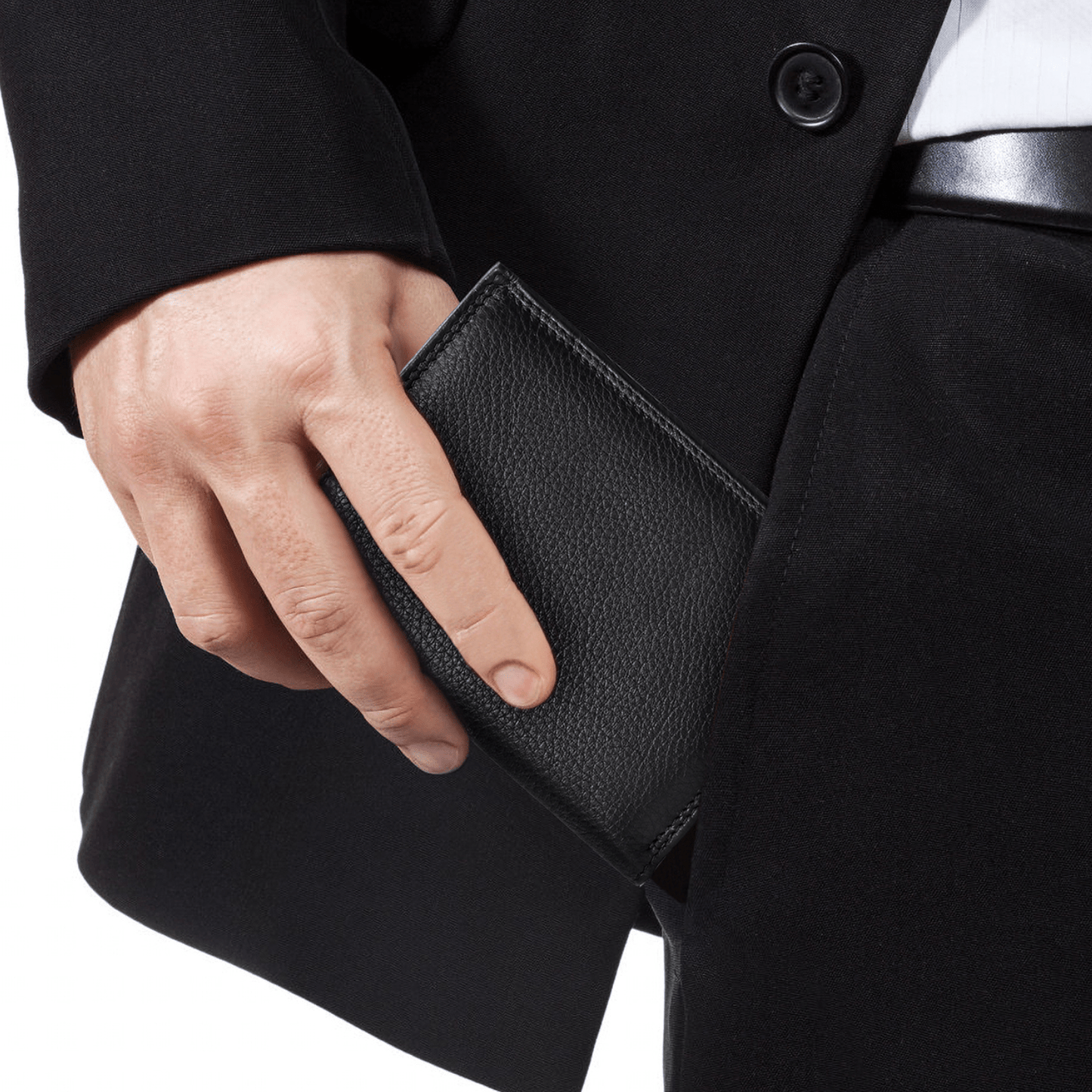 Herren Geldbörse aus echtem Wildleder – RFID Schutz, Vintage Stil, Großes Fassungsvermögen mit 12 Kartenfächern, Münzfach & Sichtfenster, Soft Touch, Langlebig