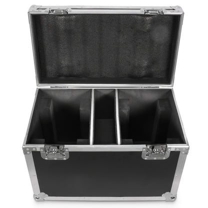 Schwarzer Flugkoffer 62,5*36,5*54,5cm mit EVA-Schaum-Trennwand, PE-Leder für 2 Stk. Moving-Head-Licht, Bühnenlicht-Flugkoffer, sturzsicher, langlebig