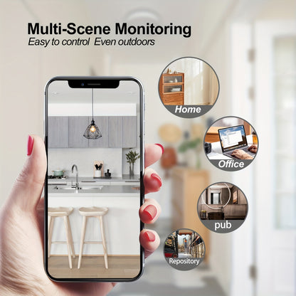 1080P FHD Wecker-Kamera mit 32G TF-Karte, Bewegungserkennung, App-Fernzugriff, Universell für Android  iOS, Audio-  Videoaufzeichnung, Smart-Home-Gerät, Multifunktionsuhr, Überwachungssystem, Innenraum-Sicherheitskamera für Zuhause  Büro