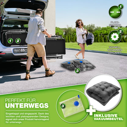tillvex® Liegestuhl klappbar bis 200kg Sonnenliege Outdoor Gartenliege mit Kissen wetterfest Balkon, Garten & Terrasse Outdoor Liege verstellbar mit dickem Polster Relaxliege faltbar extra breit Nackenkissen Getränkehalter