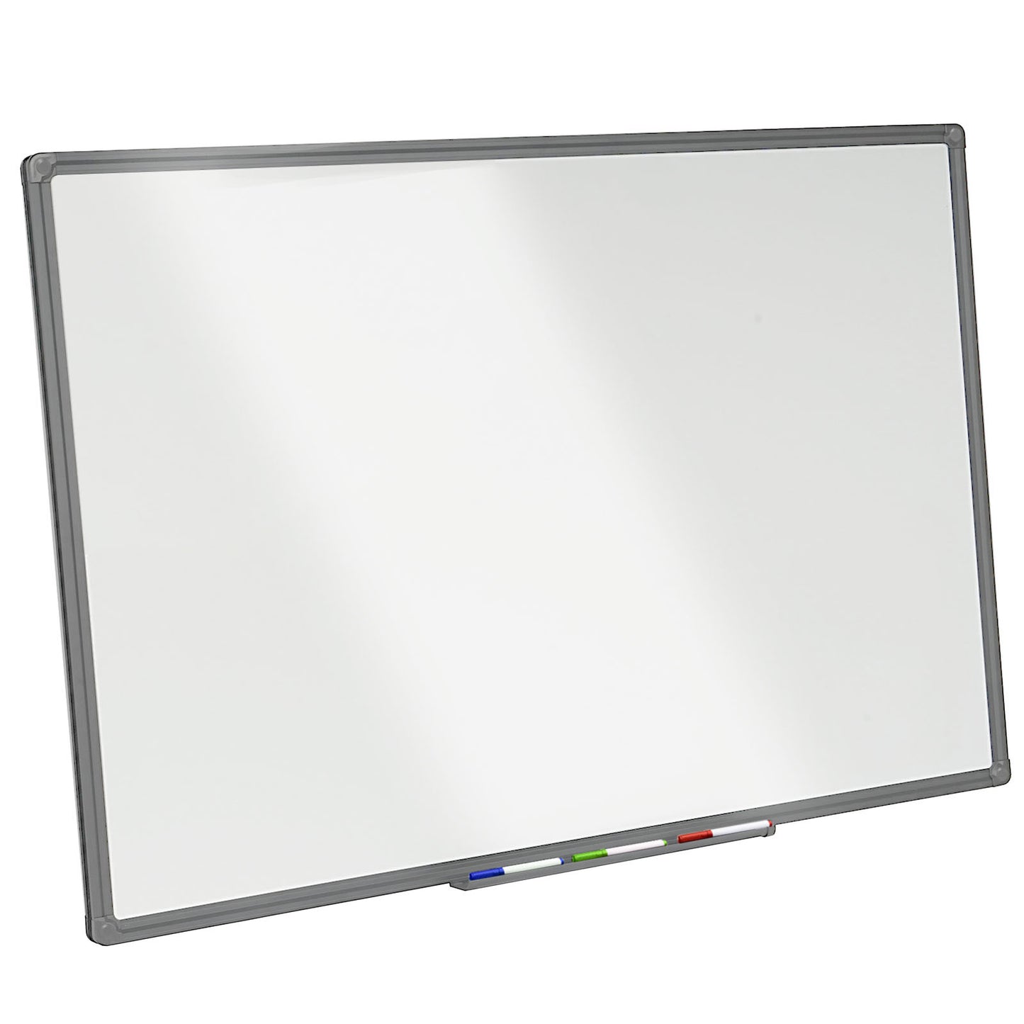 Whiteboard Magnettafel – Magnetisches Memoboard mit Alurahmen in Silber oder Schwarz, inkl. Stiftablage – Trocken abwischbare Schreibtafel für Büro, Home-Office & Schule