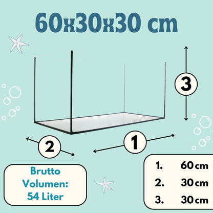 Aquarium Becken Rechteckig Standard Größen Glas Aquariumbecken Mini Aquarium Salzwasseraquarium Nano Aquarium Glasbecken Glasaquarium Aufzuchtbecken