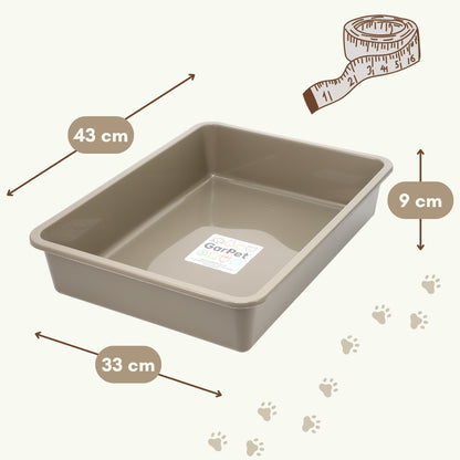 Katzenklo ohne Deckel 5 Größen Katzenklo XXL Katzentoilette moderne Schalentoilette ohne Deckel Katzen Klo Offen Katzentoiletten klein Kaninchen Toilette Eckig