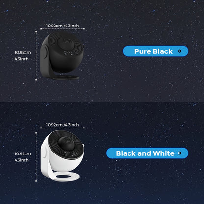 Mexllex Schwarzer oder Weißer Sternenhimmel-Projektor Nachtlicht mit USB-Kabel, 13 Filmclips, 360° Drehung, Fokus einstellbar, Geschwindigkeit regulierbar, Timer-Funktion, ideal für Wohnzimmer, Arbeitszimmer, Schlafzimmer und als Geschenk