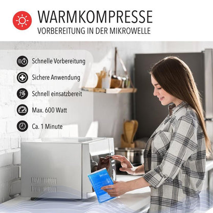 Kalt-Warm-Kompresse – Wiederverwendbares Gelpad für Wärme- & Kältetherapie bei Schmerzen, Verspannungen & Verletzungen | Mikrowellen- & Gefrierschrankgeeignet