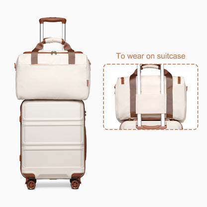 13/20/24/28 Zoll KONO Koffer Set 6-teilig Camping Hartschalenkoffer ABS Trolley Handgepäck Koffer Gepäcksets Reisekoffer mit Rädern und TSA-Schloss, mit Reisetasche und Kulturtasche Koffer Set Black Friday Thanksgiving Day Weihnachtsgeschenk