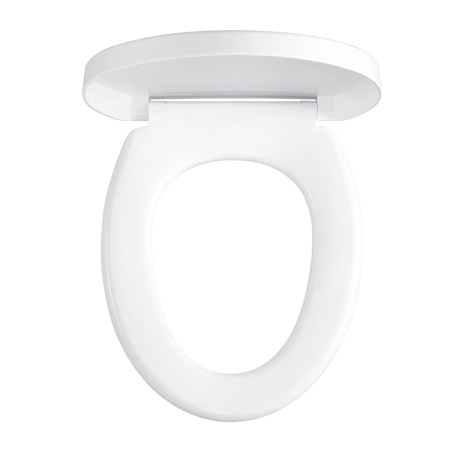 WC-Sitz O-Form, Absenkautomatik, Toilettendeckel, Griff, PP-Kunststoff, einfache Montage, bis 300 kg, weiß