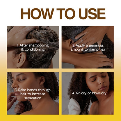 Verbesserte 10-in-1 Lockencreme, das ultimative Lazy Curling Tool! Perfekt für welliges und lockiges Haar, sie erzeugt natürliche Locken mit langanhaltendem Halt. Der 280ml Pumpeinspritzer sorgt für präzise Anwendung, während die schnelltrocknende Formel