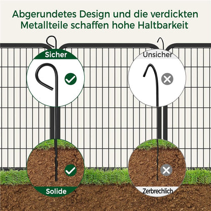 Costoffs 80 x 60 cm Hunde Laufstall Welpenlaufstall Freilaufgehege Tierlaufstall mit Tür & Bodenheringe für Indoor & Outdoor