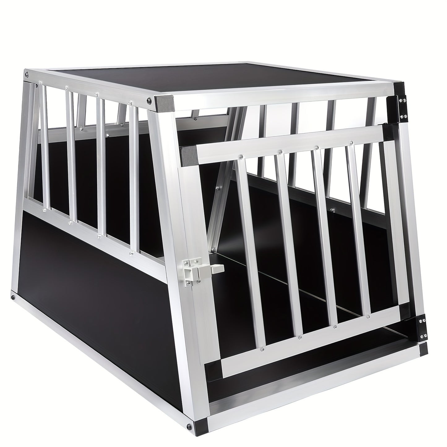 Hundetransportkiste, Aluminium-Hundekiste, Hundehaus, Reisekiste für Hunde, Autokiste für kleine & mittelgroße Hunde, Französische Bulldoggen, Beagles, Dackel, Shiba Inus (B69 x H50 x T54 cm)