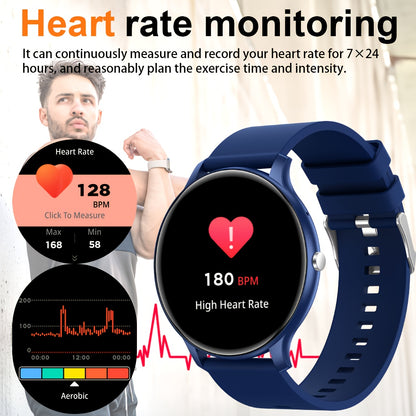 GWENLAND Fashion Disc Smartwatch, 1,46-Zoll Full Touch High-Definition Bildschirm, kabelloses Anrufen, Musiksteuerung, mit Schrittzähler, Distanz, 100+ Sportmodi, DIV Watch Disc, wiederaufladbare Lithiumbatterie, Casual Style, Fitness Tracker