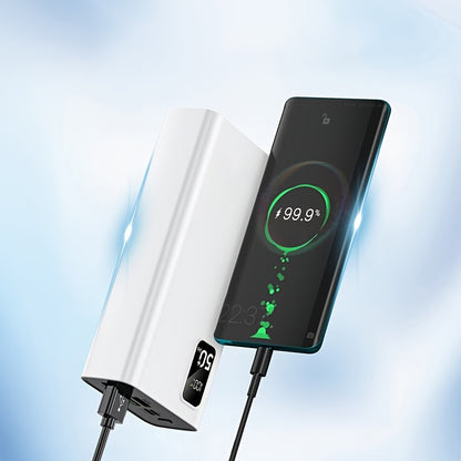 50000mAh Powerbank mit großer Kapazität und Schnellladefunktion, LED-Leistungsanzeige, bidirektionales Schnellladen über Typ-C, fünf Ausgänge, zwei Eingänge, geeignet zum Aufladen von iPhone/Samsung/Android-Elektronikgeräten, tragbarer Notfall-Akku für un