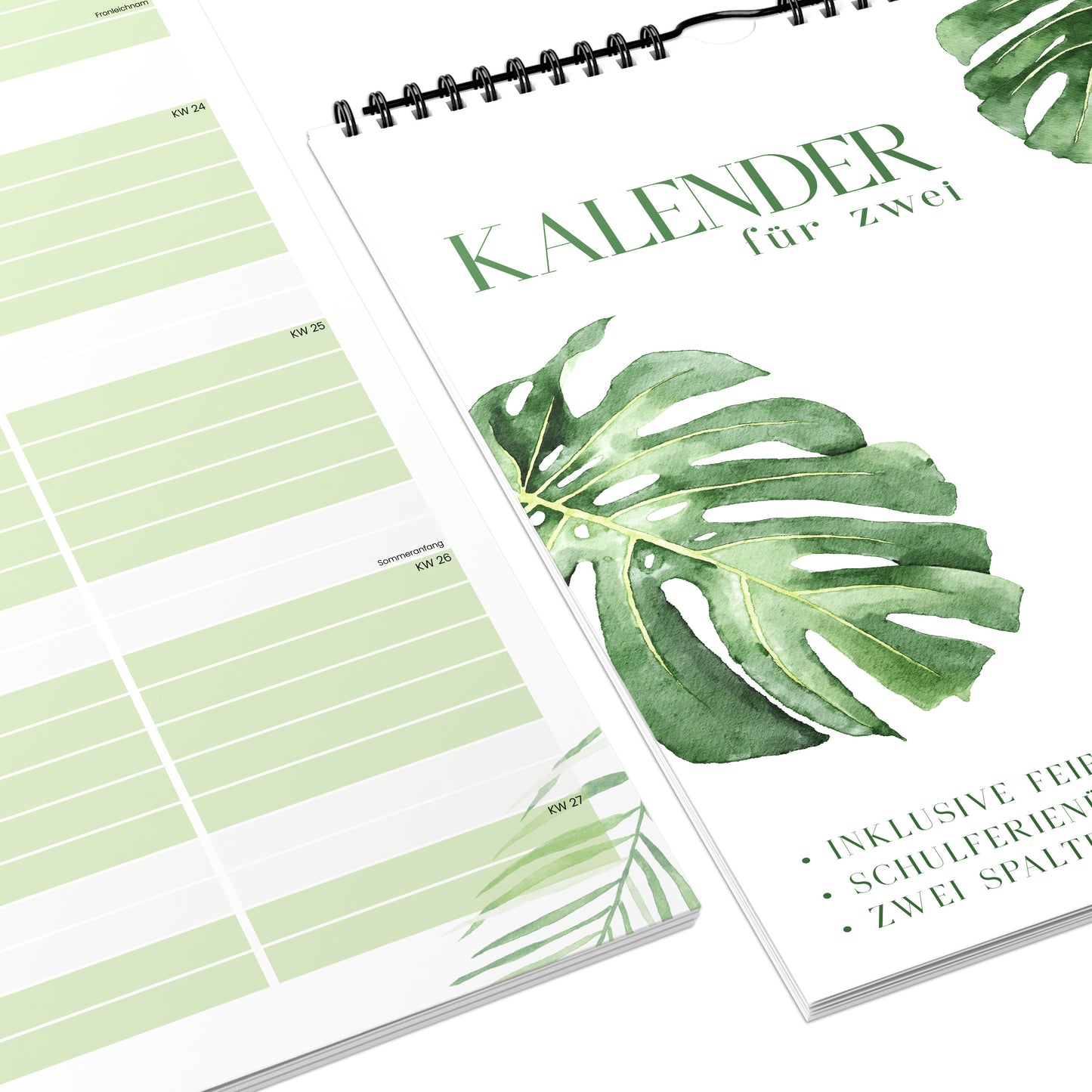Planer für Zwei (Wandkalender 2026 mit 2 Spalten im A4 Format) - Partnerkalender für Paar - Paarkalender mit zwei Spalten - Kalender zum Aufhängen für zwei Personen (ganzes Jahr)