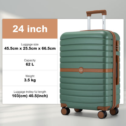 20 Zoll 24 Zoll 28 Zoll Kono Koffer Gepäck ABS+PC Camping Streifendesign mit Colour-Block Details Hartschale mit Spinner Rädern Black Friday Thanksgiving Weihnachtsgeschenk