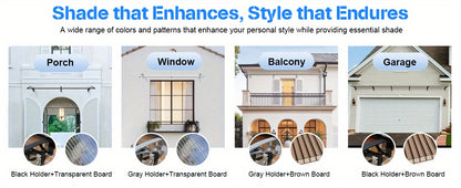 350 cm x 100 cm Fenstermarkise Türdach mit großem Abflussrohr, Polycarbonat-Hohlblechmarkise, Terrassentür, UV-Regenschutz, Schnee, Sonnenlichtschutz, Toldo Para Patio Markisen, braune oder klare Platte