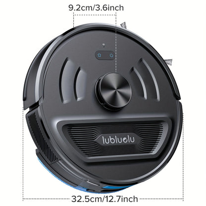 Lubluelu L20 Ultra Saug-Wisch-Roboter, 3-in-1-Roboterstaubsauger, 8000 Pa Super-Saugkraft, 120 Minuten, Aufladung bei Unterbrechung, präzise Navigation, intelligente Reinigung, 5 Karten, 30 Sperrzonen, intelligente APP-Steuerung, für Teppich, Tierhaare, H