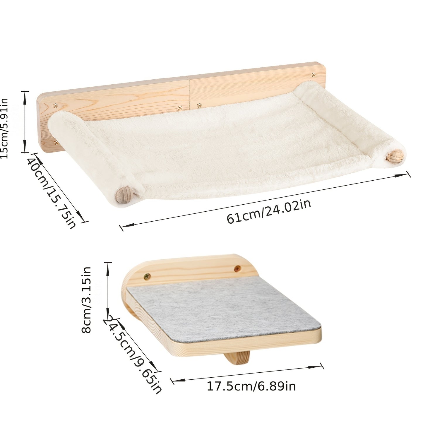 3pcs Wall Mounted Cat Bed with Scratching Post, Cat Jumping Stairs, Durable Cat Furniture, Comfortable Cat Bed, Convenient Cat Accessories, Christmas Gifts for Cats