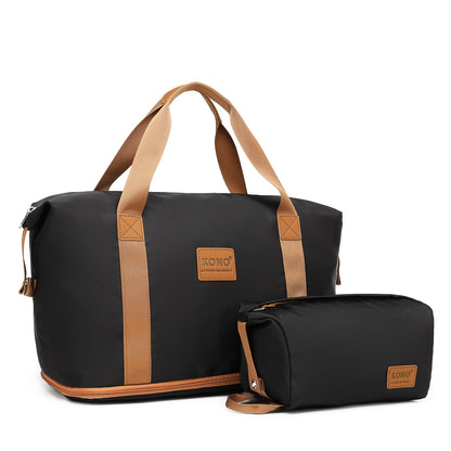 2/4-teiliges 24-Zoll 28-Zoll Gepäckset, blauer Polka Dot ABS+PC Hartschalen-Koffer mit TSA-Schloss, Reise Camping Schulanfang Geschenk