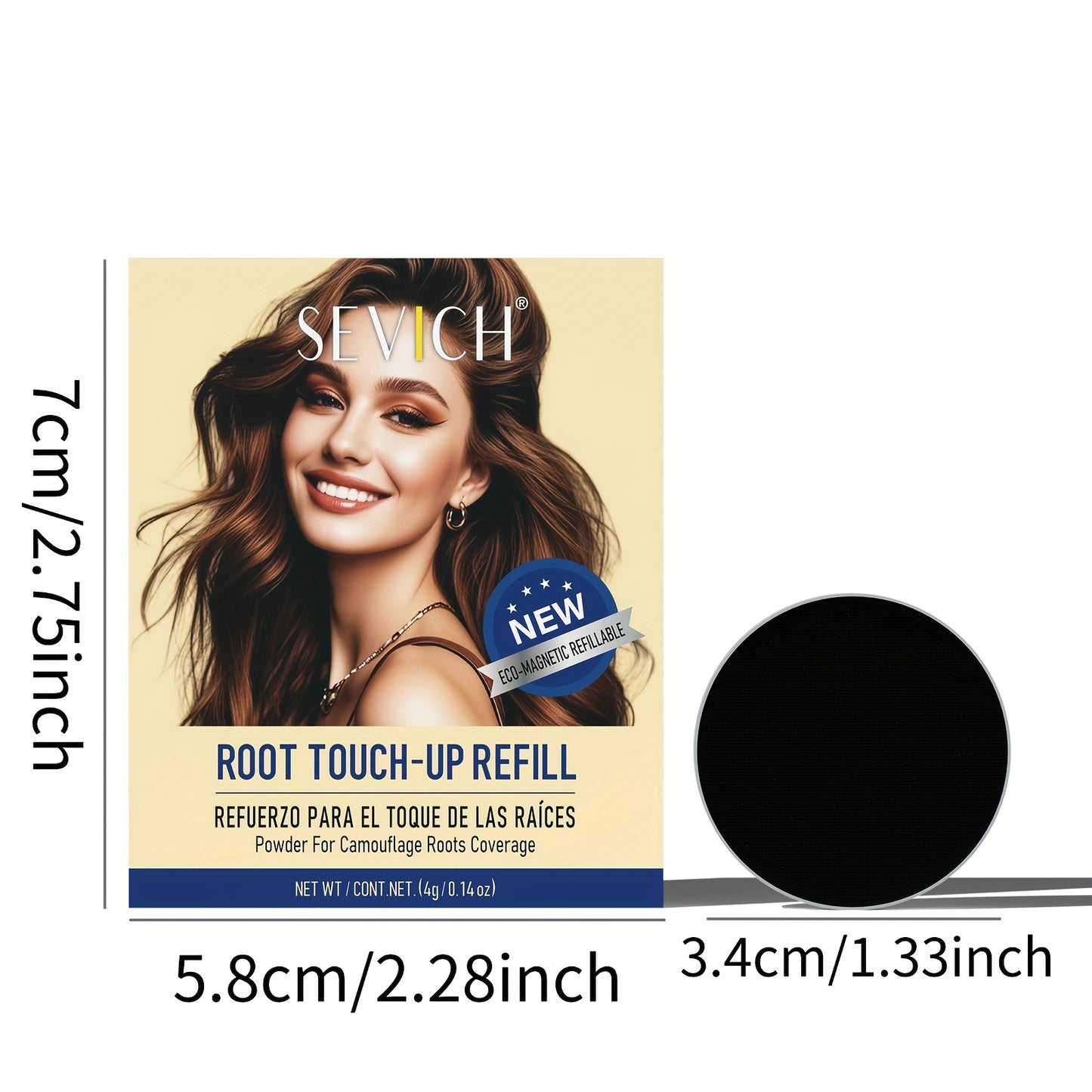 [Lokales Lager] sevich Haaransatz-Puder-Set (Haarschatten-Puder 4g + 4g Nachfüllung + Pinsel) - Natürliches schwarzes & braunes Augenbrauenpuder, mit Pinsel - Wurzel-Retusche, Kanten-Schatten-Auffüllung, langanhaltend, wasserfest - für Männer & Frauen, Va