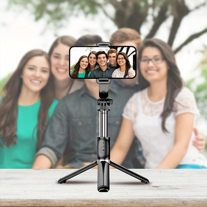 101,6 cm Einziehbarer Selfie-Stick, professionelles Bodenstativ für Live-Streaming, mit kabelloser Fernbedienung, 360°-Drehung, stabiles Anti-Shake-Design. Ideal für Reisevlogs & Outdoor für Live-Streaming. Kompatibel mit iPhone/Android-Smartphones