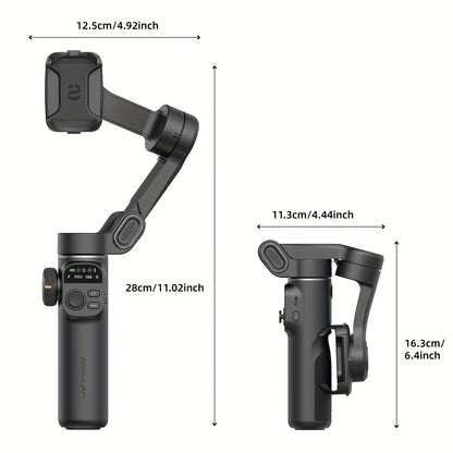 AOCHUAN Smart X2 Handy-Stabilisator Gimbal Outdoor Sport VLOG Selftimer Stativ Kamera Faltbar Bodenhalterung LED-Display Gestensteuerung Gesichtsverfolgung Körperverfolgung Smartphone Fernbedienung Anti-Schwing-Funktion