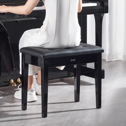 VEVOR Klavier-Keyboard-Bank mit Stauraum, gepolstertem Sitz, Holz-Schminktisch-Bücherregal-Hocker