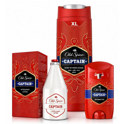 Old Spice 3-in-1 Geschenkset für Männer: Wasser, Deodorant-Stick und Gel-Verpackung ORIGINAL CAPTAIN WHITEWATER