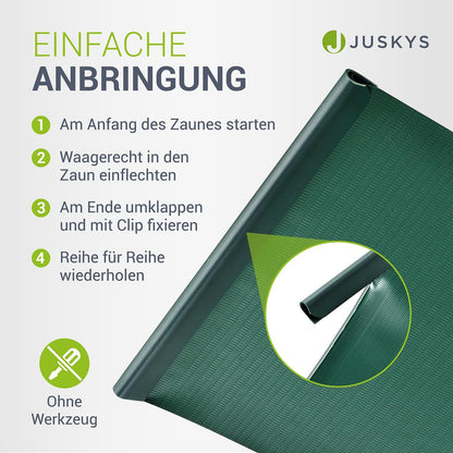 PVC Sichtschutzstreifen Doppelstabmatten Zaun 35m x 19 cm 30 Befestigungsclips anthrazit Zaunfolie Sichtschutz Windschutz Garten Gartenzaun