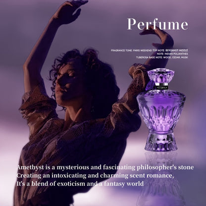 Amethyst Damenparfüm | Schmuckinspirierte lila Glasflasche, die einen geheimnisvollen Duft verströmt | Weihnachts-/Black-Friday-Geschenke  besondere Anlässe, langanhaltender Saphir-Duft | 75ml (80 % L) formaldehydfreies Alkoholparfüm
