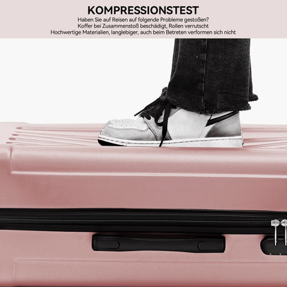BEIBYE 2045 Zwillingsrollen 3tlg. Reisekoffer Koffer Kofferset Trolleys Hartschale in 20 Farben