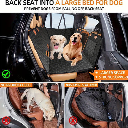 Autoschutzauflagen für Haustiere, Haustier-Autoschoner, Hunde-Reisehängematten, Rücksitzkissen, Hunde-Autositz-Schutzauflagen, Hunde-SUV-Autoschoner, Luxus-Schutzauflagen für Hunde-SUV (weiche Unterseite) – Ein Muss für den Transport von Haustieren auf Re
