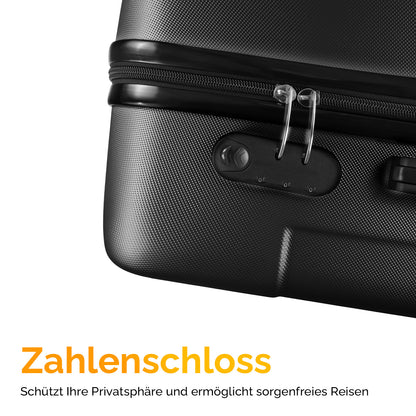 Bonnlo Kofferset 3 Teilig, Hartschale Koffer Set, Reisekoffer mit 4 Rollen, ABS-Trolley M-L-XL, mit Teleskopgriff, Viel Stauraum