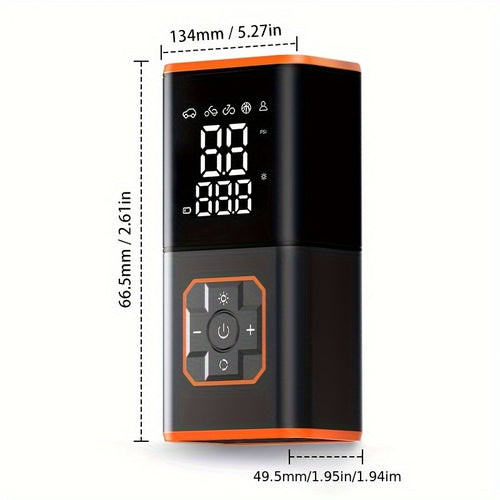 Reifenfüller, tragbarer Luftkompressor - 3 Mal schneller 150 PSI Smart Auto Reifenpumpe - Auto Reifenfüller mit Manometer und LED-Licht - Geeignet für Autos, Motorräder, Fahrräder, Bälle, usw.
