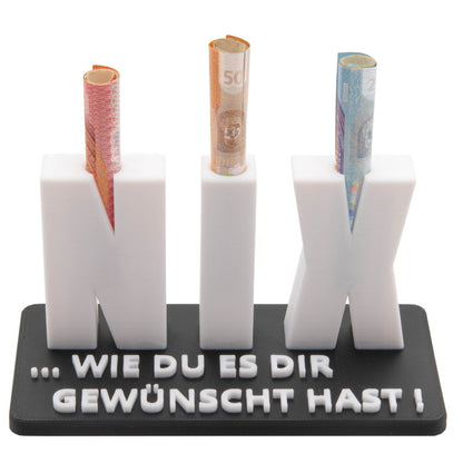 NIX Geldgeschenk Geschenk Geldscheingeschenk Nichts Geburtstag Geschenkidee