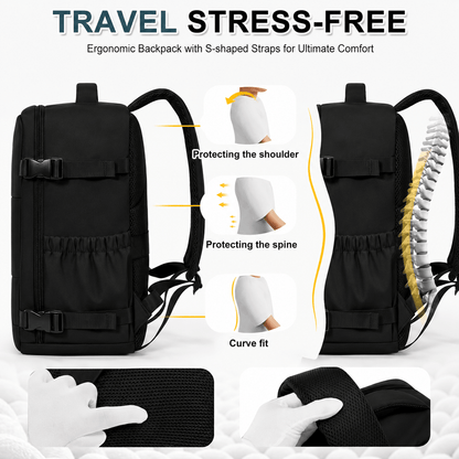 Neuer Ryanair Rucksack/Handtasche mit den Maßen 40 x 30 x 20 cm, geeignet für Ryanair/Easyjet Flüge. Ideal für Reisen, Geschäftsreisen oder den täglichen Gebrauch. Verfügt über verstellbare Schultergurte, eine 180°-Öffnung, einen Reißverschluss, ein Schuh
