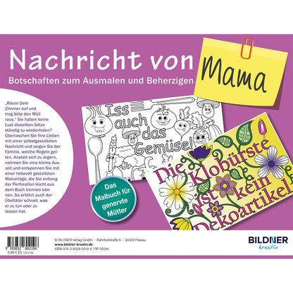 Nachricht von Mama – Botschaften zum Ausmalen und Beherzigen