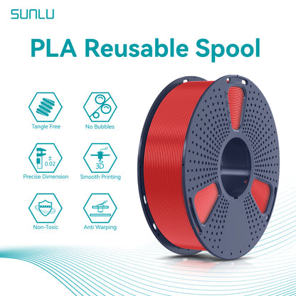 SUNLU Premium 1.75mm PLA 3D-Druckfilament | Überlegene Textur, Glattes Finish | Kompatibel mit den meisten 3D-Drucker, 5kg