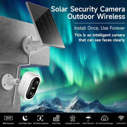 4 Stück LaxiHub FHD Drahtlose Sicherheitskamera, Outdoor Wi-Fi Kamera, KI-Bewegungsverfolgung, IP65, Farb-Nachtsicht, Zwei-Wege-Audio für Baby-  Haustiersicherheit, Fernzugriff per App, SD/Cloud-Speicher