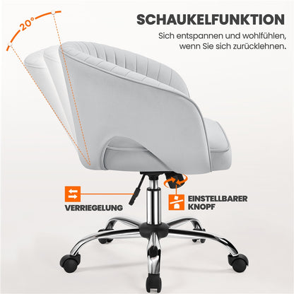 Costoffs Bürostuhl Ergonomischer Drehstuhl mit Rollen Schreibtischstuhl Höhenverstellbarer Polsterstuhl Bürosessel