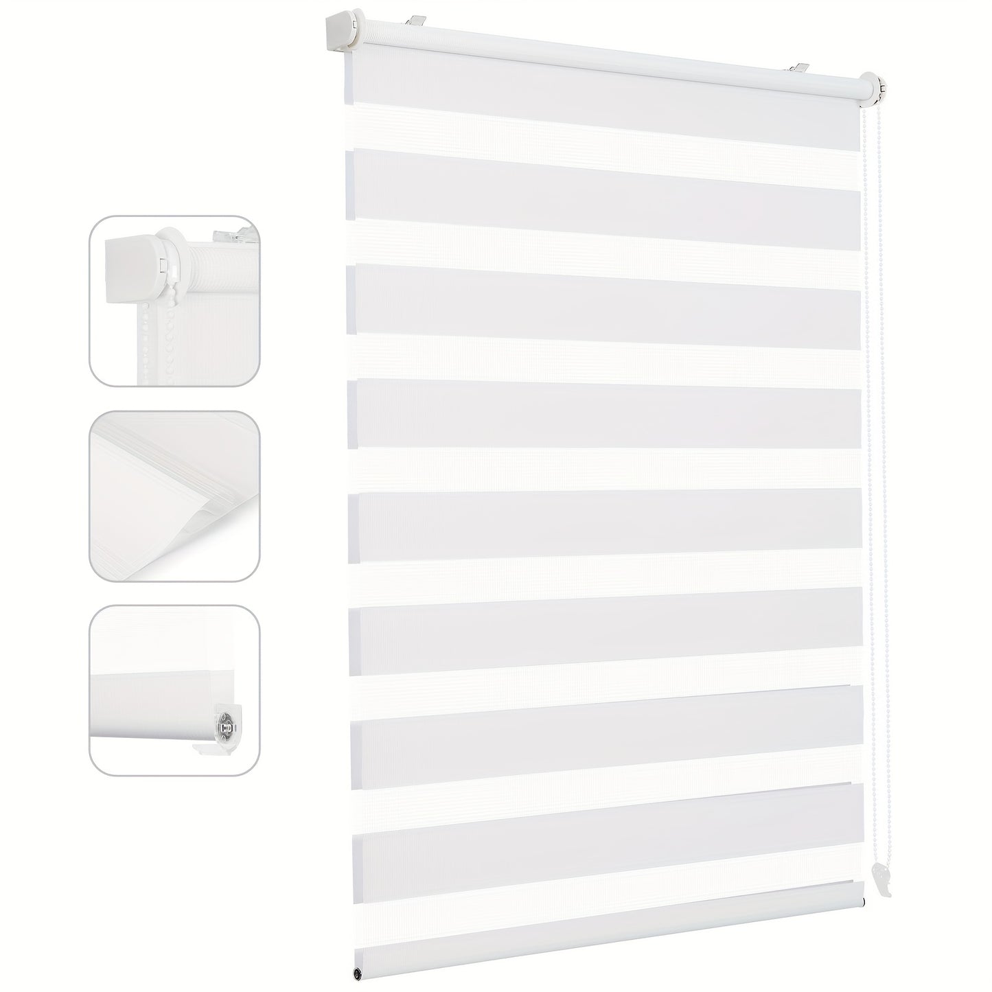 Sekey Doppel-Rollo, Klemmfix – Bohrfrei, Duo-Rollo für Fenster  Türen – Sonnenschutz