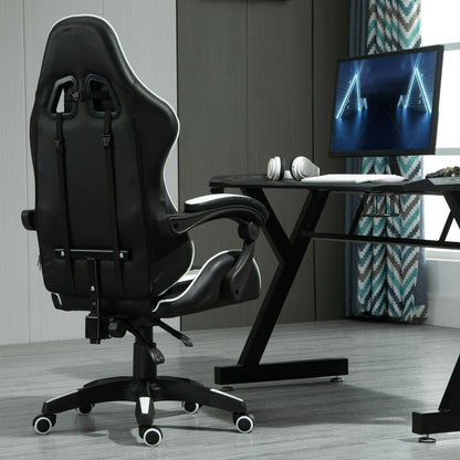 MCC Drehbarer Gaming-Stuhl, Kunstleder, Heimbürostuhl, Schreibtischstuhl, mit Kippfunktion, Modell A