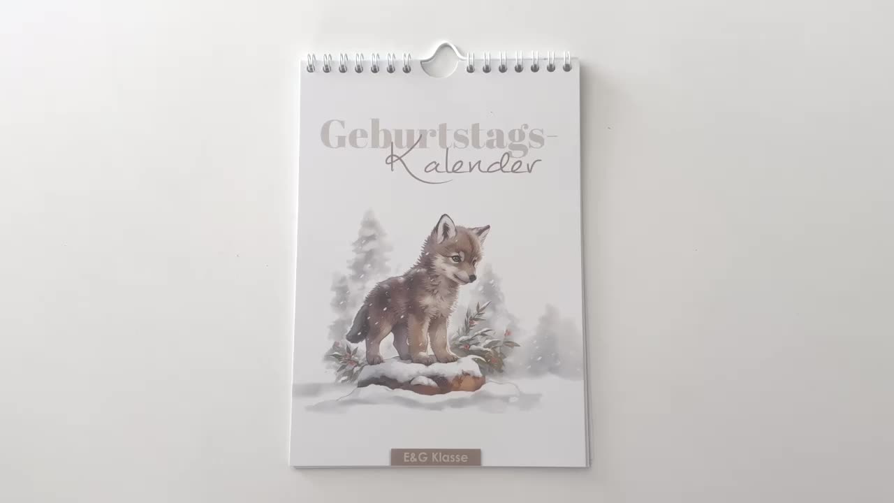 Geburtstagskalender undatiert Geburtstagsplaner Wandkalender A5 immerwährend Jahresunabhängig Kalender Geburtstagsübersicht zum Aufhängen Tier Design in zartem Aquarell Waldtieren Tiere