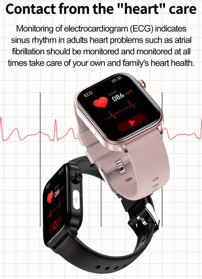 2026 Neue Smartwatch: 4,98cm IPS Display, 340mAh Akku mit langer Laufzeit, BT 5.0 Anrufe, Multi-Sport-Modi, Menstruations- & Temperaturüberwachung, Wettervorhersage, Sprachassistent/SOS-Funktion, Magnetisches Aufladen, Fitness Tracker Uhr für Android & iO