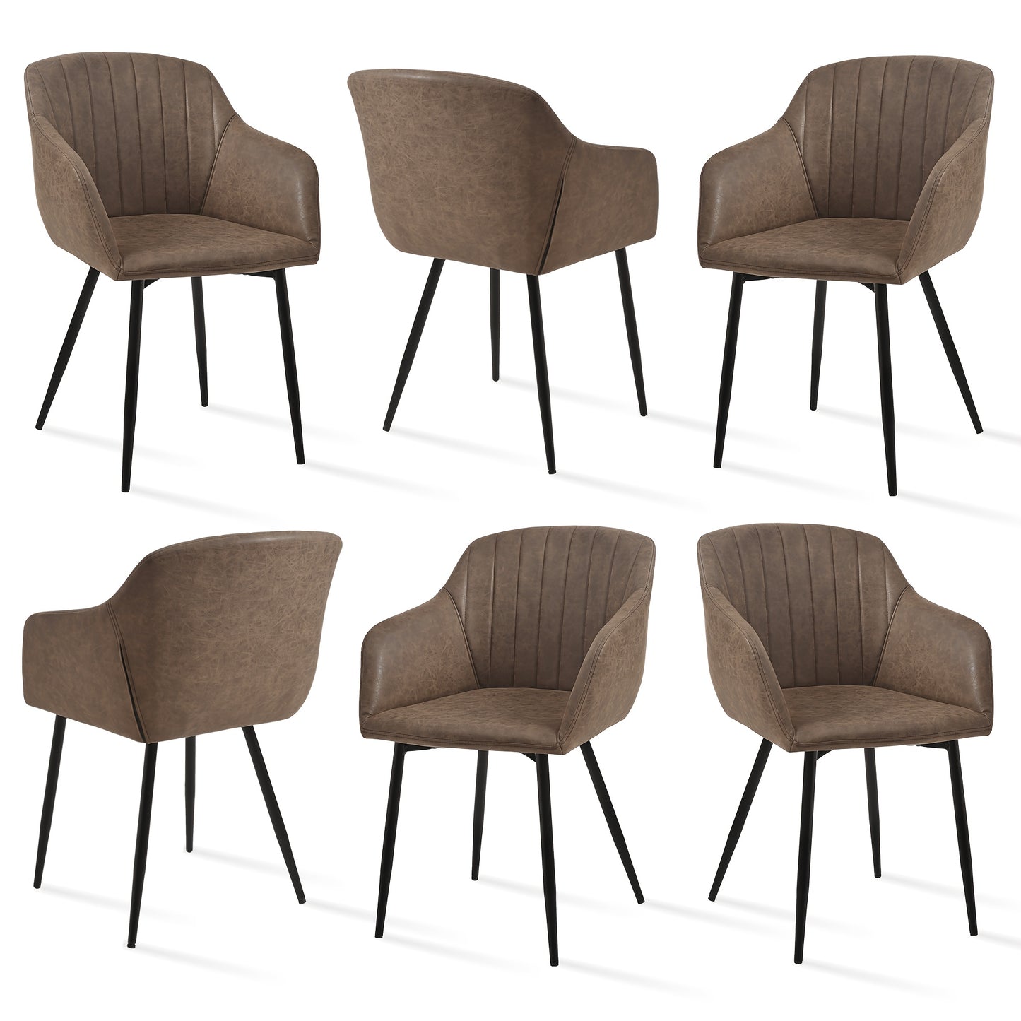 Elegante Esszimmerstühle mit Armlehnen  Lordosenstütze für Wohnzimmer, Küche  Schlafzimmer, hoher Komfort – erhältlich in Sets zu 2, 4 oder 6