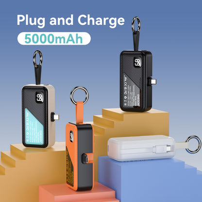 2er-Pack 5000mAh ultrakompakte, leichte tragbare Powerbanks mit 12W Super-Schnellladung, vielseitigen USB-C- & klappbaren Typ-C-Anschlüssen, ideal für iPhone 15/14/13/12 Pro Max, Samsung-Geräte, iPads, als unverzichtbare Notfall-Backup-Batterien  perfekte