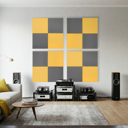 50x50 cm Schallschutz-Schaumstoff-Akustikwandpaneel für Aufnahmestudios, Podcasts, Gaming-Räume, Wellenschwamm-Paneele, verschiedene Farben, 2 cm Dicke
